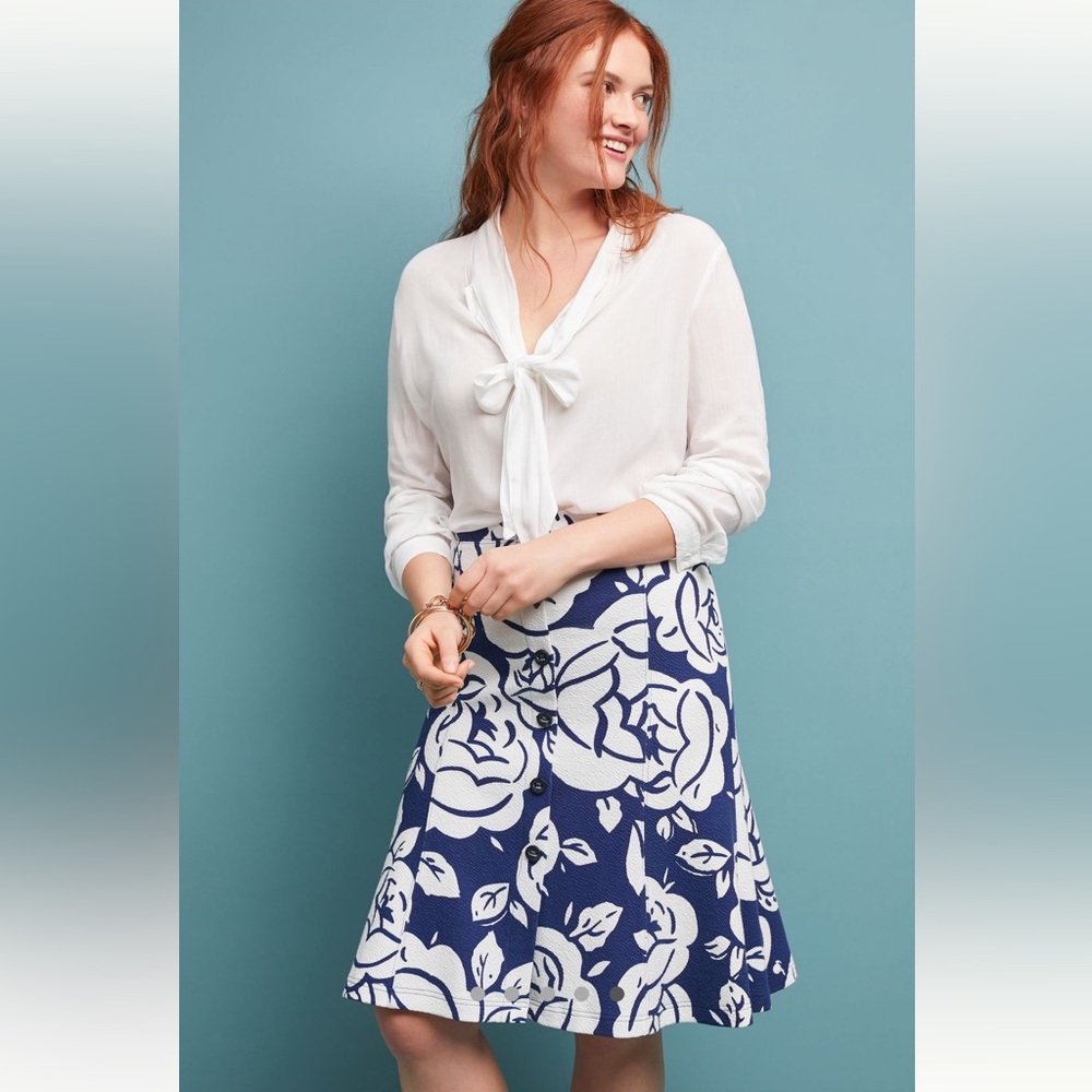Anthropologie Amiens Flounced Skirt
